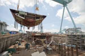 Shipbuilding works